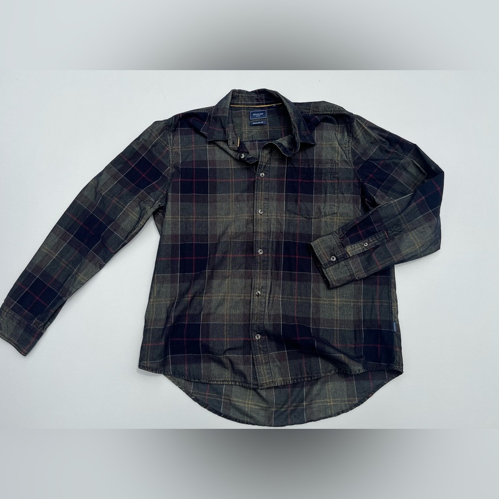 7 Diamonds Men's Corduroy Flannel Long Sleeve Button-Up Regular Fit Size XL